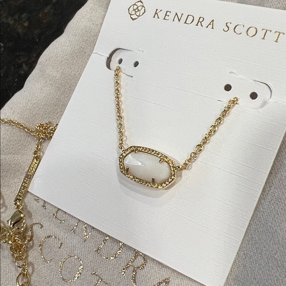 Kendra Scott Gold Necklace with White Stone - Picture 3 of 3